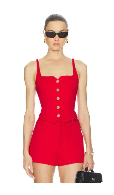 Alice + Olivia Alice + Olivia Kelcey Button Front Top | Thumbnail 1