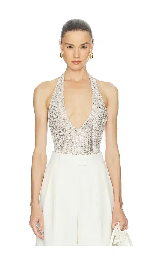 Alice + Olivia Pippa Sequin Bodysuit