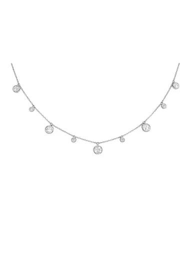 Wish Fine Jewelry 1.65ct Diamond 14K Gold Station Necklace | Thumbnail 2