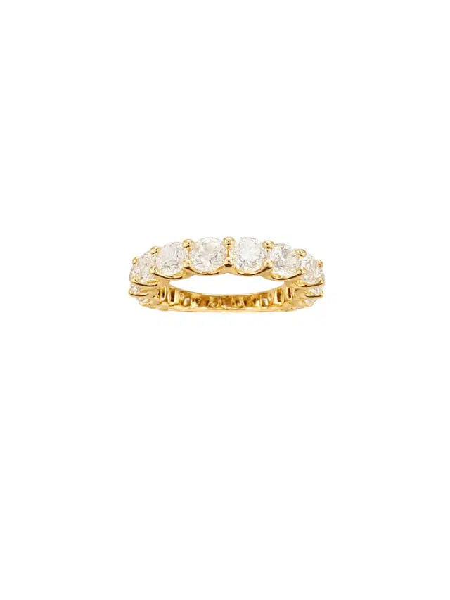 Wish Fine Jewelry 4.90ct Diamond 18K Gold Eternity Ring