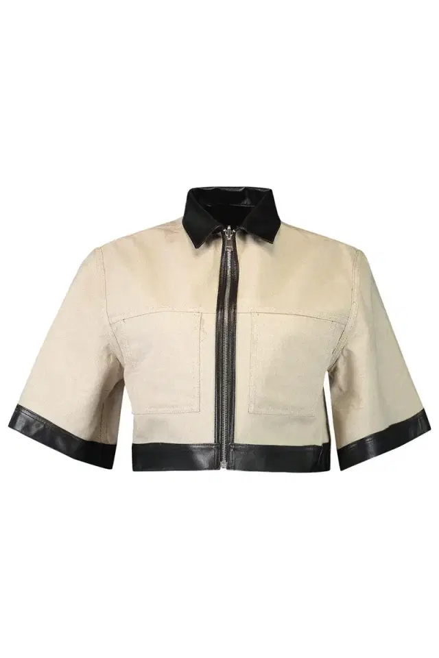 Caprice Cropped Jacket - Black Beige