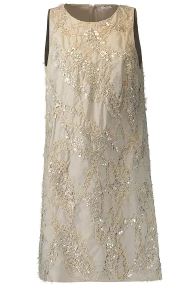 Brunello Cucinelli Dazzling Seabed Embroidered Mini Dress | Thumbnail 1