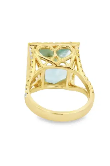 LISA NIK Greeen Beryl Diamond Ring | Thumbnail 3