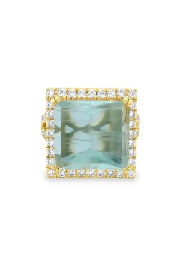 LISA NIK Greeen Beryl Diamond Ring