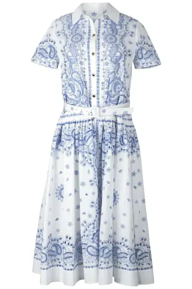Self-Portrait Short Sleeve Embroidered Midi Dress | Thumbnail 1 Self-Portrait Short Sleeve Embroidered Midi Dress | Thumbnail 1