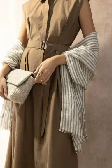 Brunello Cucinelli Sparkling Stripe Scarf | Thumbnail 2