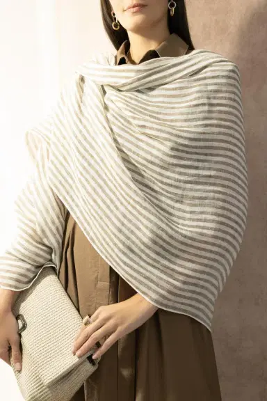 Brunello Cucinelli Sparkling Stripe Scarf | Thumbnail 3