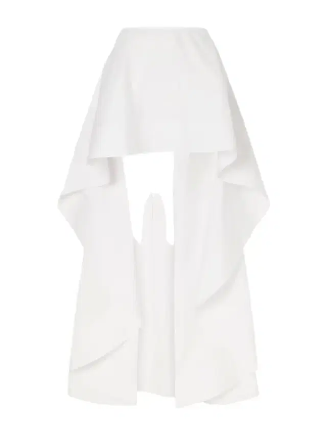 Asymmetric Cotton-poplin Skirt