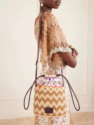Missoni Small Striped Raffia Bucket Bag | Thumbnail 2