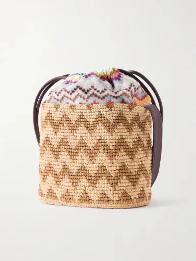 Missoni Small Striped Raffia Bucket Bag | Thumbnail 4