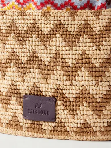 Missoni Small Striped Raffia Bucket Bag | Thumbnail 5