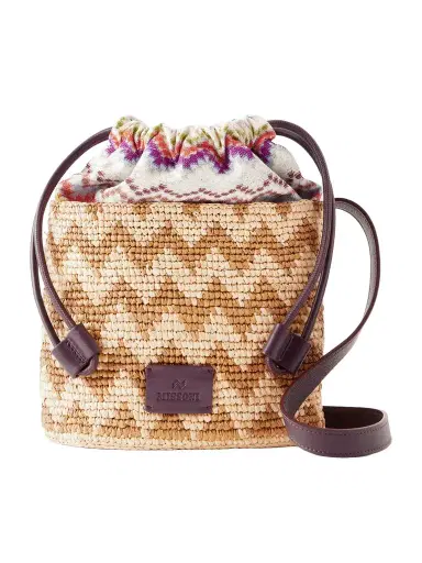 Missoni Small Striped Raffia Bucket Bag | Thumbnail 1