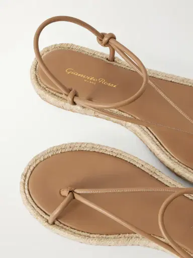 Gianvito Rossi Leather Espadrille Sandals | Thumbnail 5 Gianvito Rossi Leather Espadrille Sandals | Thumbnail 5
