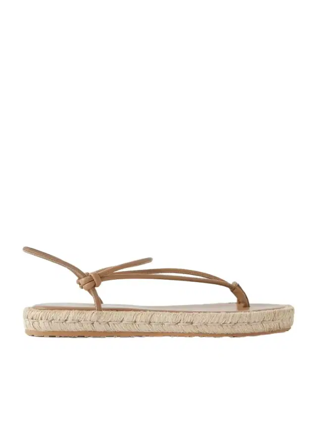 Gianvito Rossi Leather Espadrille Sandals