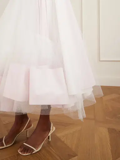 Jacquemus La Jupe Mireio Pleated Cotton-trimmed Tulle Midi Skirt | Thumbnail 5 Jacquemus La Jupe Mireio Pleated Cotton-trimmed Tulle Midi Skirt | Thumbnail 5