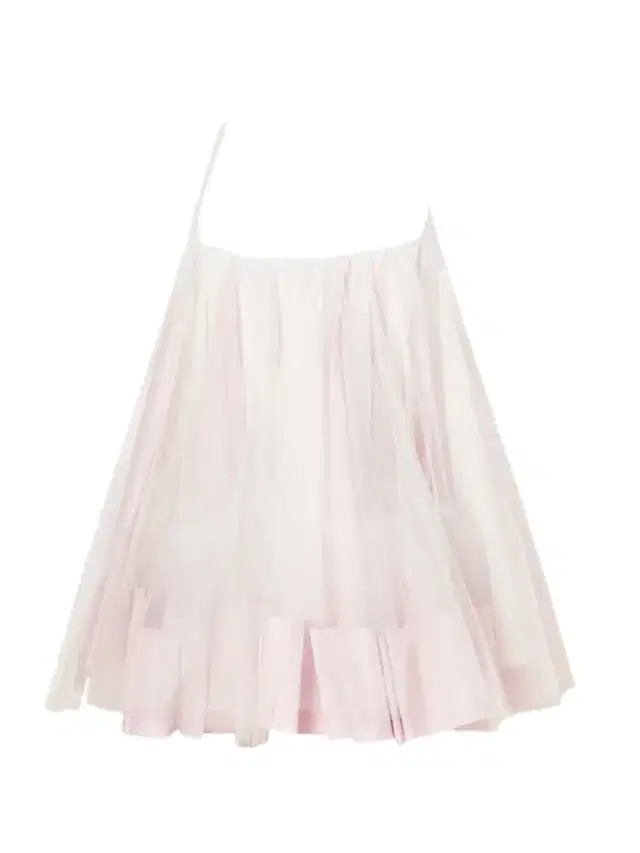 La Jupe Mireio Pleated Cotton-trimmed Tulle Midi Skirt