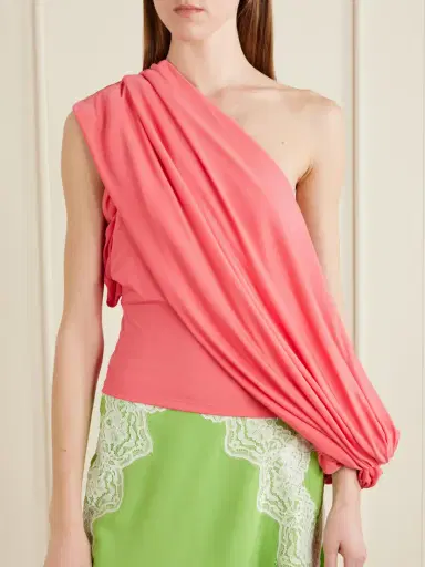 Christopher Esber Aiba One-shoulder Draped Jersey Top | Thumbnail 3