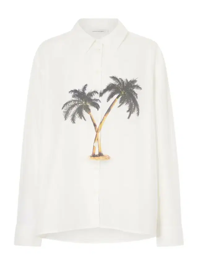 Mirage Palm Printed Cotton-poplin Shirt