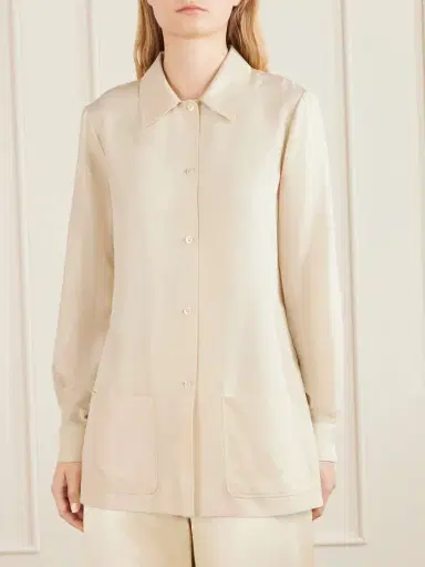 The Row Lucetta Silk-shantung Shirt | Thumbnail 3 The Row Lucetta Silk-shantung Shirt | Thumbnail 3