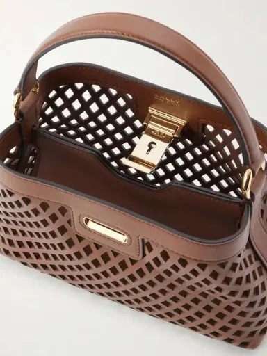 BALLY Liv Mini Cut-out Leather Tote | Thumbnail 6 BALLY Liv Mini Cut-out Leather Tote | Thumbnail 6