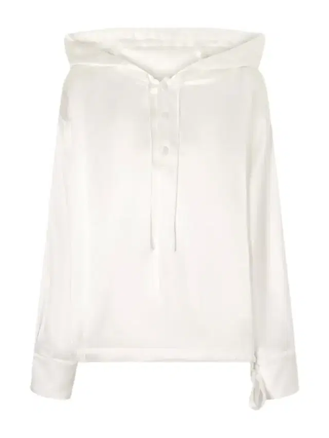 Hooded Silk-satin Blouse