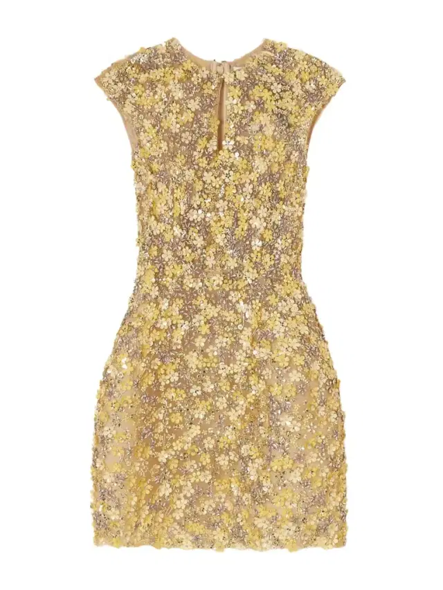 Embellished Tulle Mini Dress