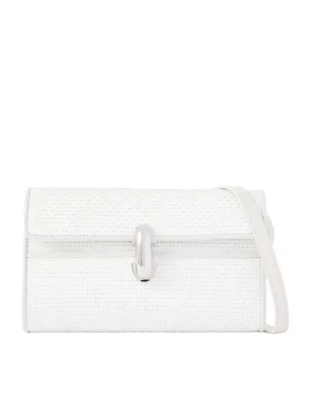 Symmetry Leather-trimmed Woven Raffia Shoulder Bag