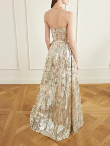 Elie Saab Strapless Belted Sequin-embellished Tulle Gown | Thumbnail 3 Elie Saab Strapless Belted Sequin-embellished Tulle Gown | Thumbnail 3