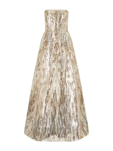 Elie Saab Strapless Belted Sequin-embellished Tulle Gown | Thumbnail 1 Elie Saab Strapless Belted Sequin-embellished Tulle Gown | Thumbnail 1