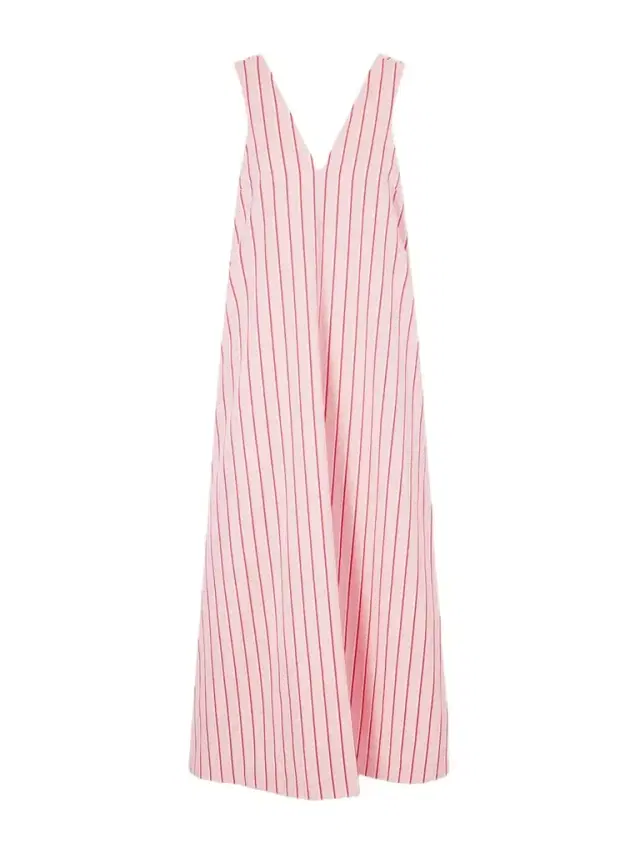 Striped Cotton-poplin Maxi Dress