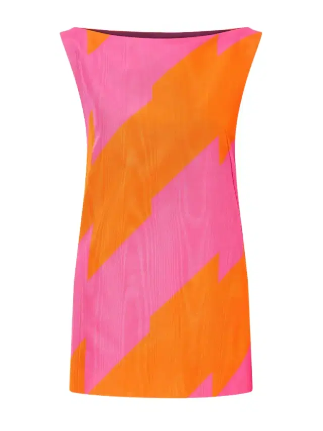Striped Cotton-blend Duchesse-satin Mini Dress
