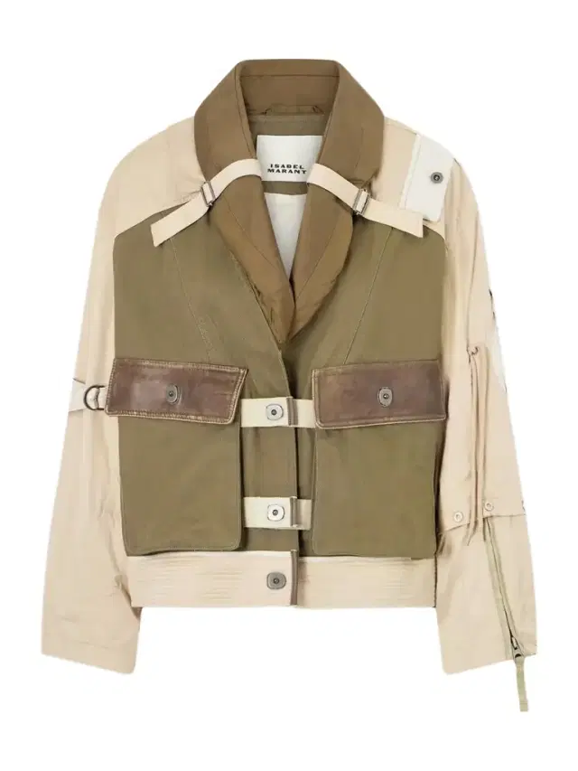 Julissa Leather-trimmed Organic Cotton Jacket