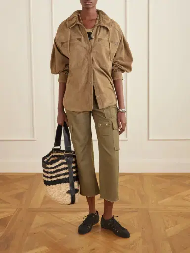 Isabel Marant Josine Organic Cotton-twill Wide-leg Cargo Pants | Thumbnail 2