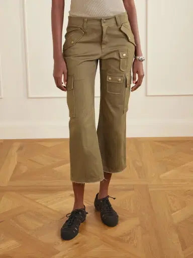 Isabel Marant Josine Organic Cotton-twill Wide-leg Cargo Pants | Thumbnail 3