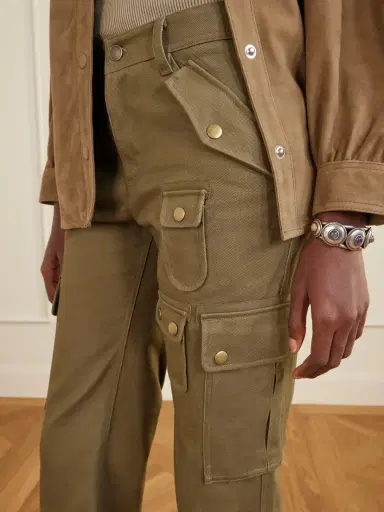 Isabel Marant Josine Organic Cotton-twill Wide-leg Cargo Pants | Thumbnail 5