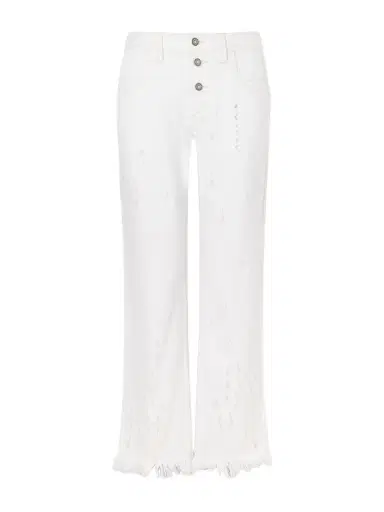 Isabel Marant Amia High-waist Fringed Embroidered Organic Straight-leg Jeans | Thumbnail 1 Isabel Marant Amia High-waist Fringed Embroidered Organic Straight-leg Jeans | Thumbnail 1