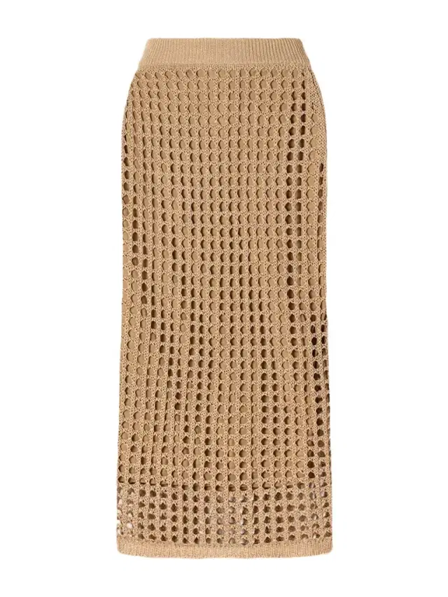Crocheted Cotton Midi Skirt