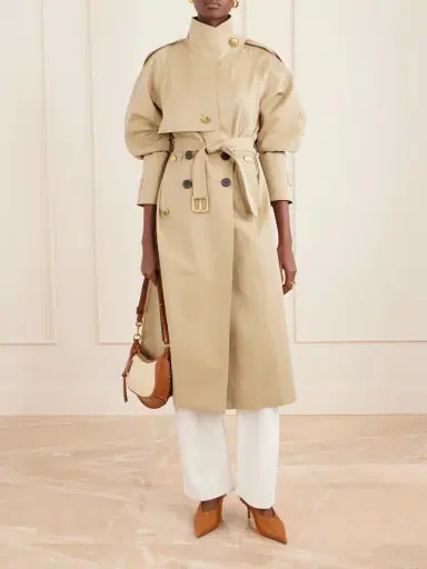 MAISON MAYLE Eterne Double-breasted Belted Cotton-twill Trench Coat | Thumbnail 2
