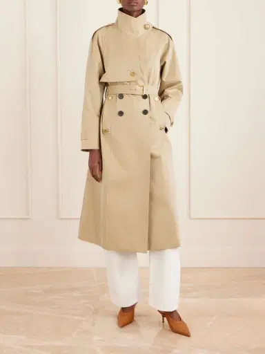 MAISON MAYLE Eterne Double-breasted Belted Cotton-twill Trench Coat | Thumbnail 3