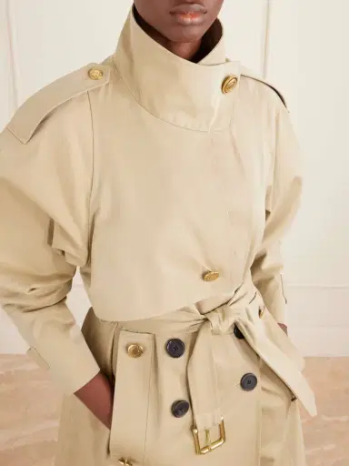 MAISON MAYLE Eterne Double-breasted Belted Cotton-twill Trench Coat | Thumbnail 5