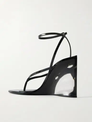 Alaïa Tong 90 Patent-leather Wedge Sandals | Thumbnail 3