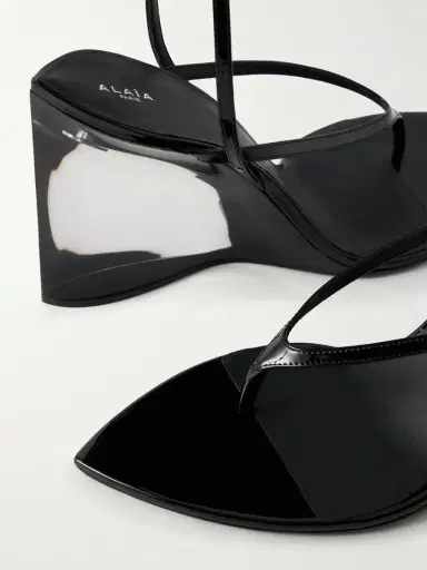 Alaïa Tong 90 Patent-leather Wedge Sandals | Thumbnail 5