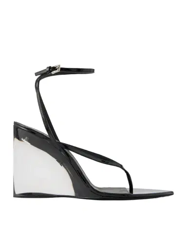 Alaïa Tong 90 Patent-leather Wedge Sandals | Thumbnail 1