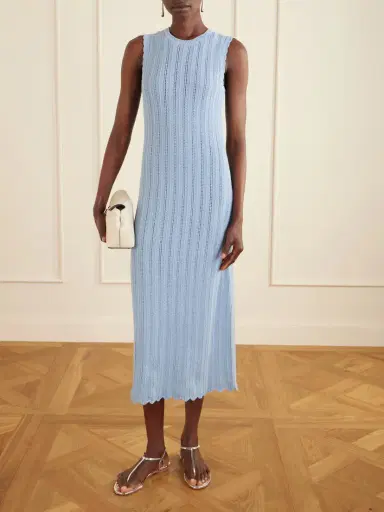 Altuzarra Sissi Scalloped Open-knit Organic Cotton Dress | Thumbnail 2