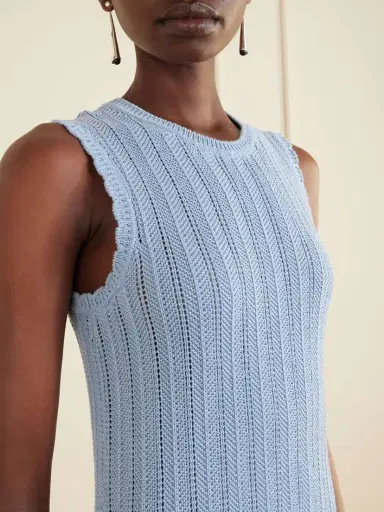 Altuzarra Sissi Scalloped Open-knit Organic Cotton Dress | Thumbnail 4