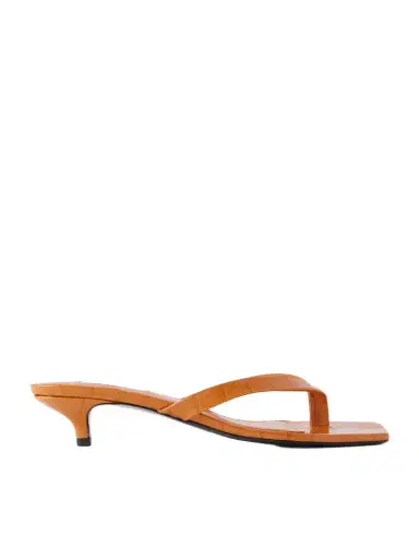 TOTEME Croc-effect Leather Sandals | Thumbnail 1 TOTEME Croc-effect Leather Sandals | Thumbnail 1