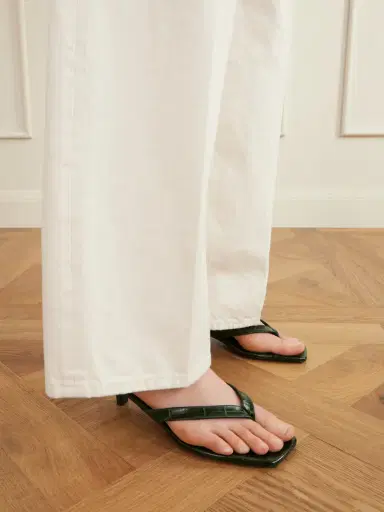 TOTEME Croc-effect Leather Sandals | Thumbnail 2