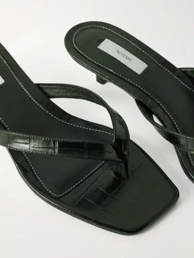 TOTEME Croc-effect Leather Sandals | Thumbnail 5