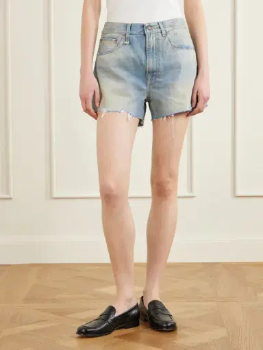 R13 X-bf Frayed Denim Shorts | Thumbnail 3 R13 X-bf Frayed Denim Shorts | Thumbnail 3