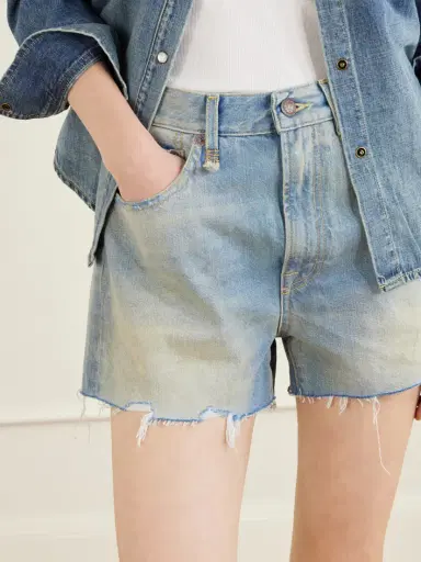 R13 X-bf Frayed Denim Shorts | Thumbnail 5 R13 X-bf Frayed Denim Shorts | Thumbnail 5